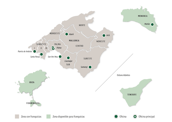 Territorios de franquicia de Porta Mallorquina